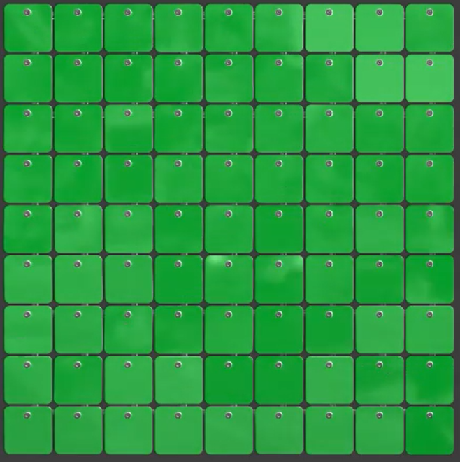 SolaAir Sequin Wall Decor Standard (viereckig) - Gloss Green