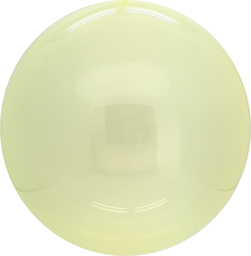 24" Crystal Globe Transparent Gelb