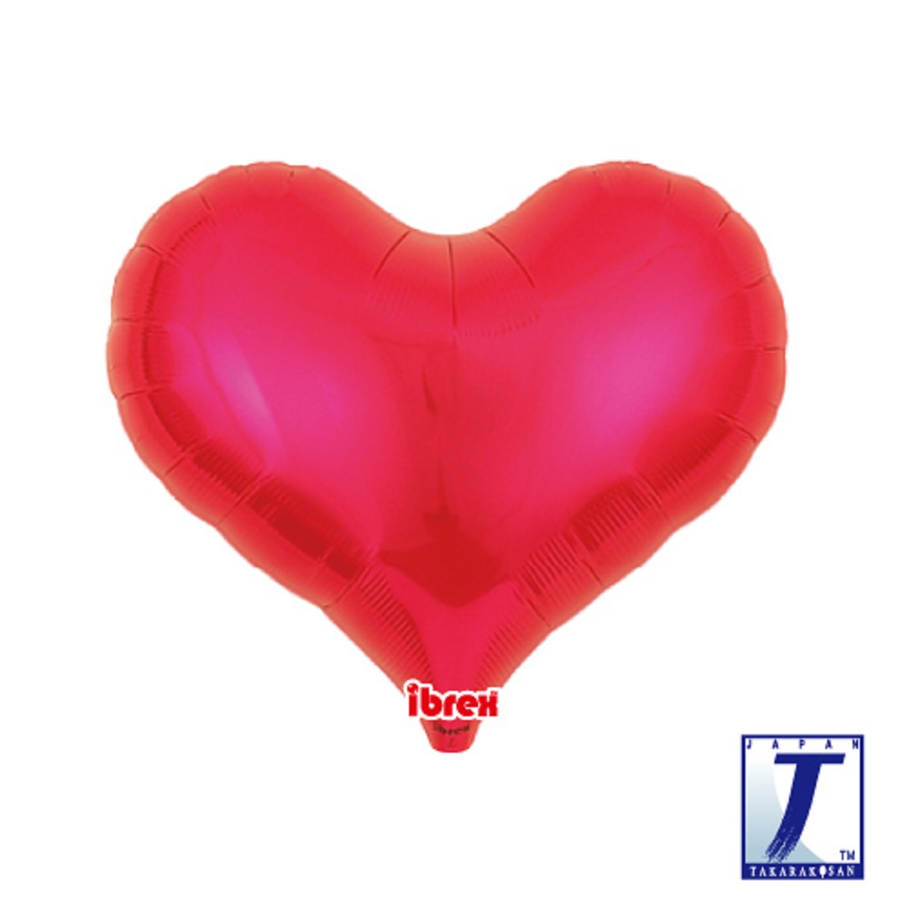 14" Jelly Heart Metallic Red (ibrex)
