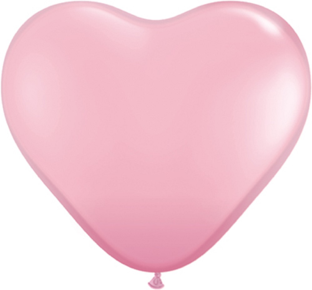 6" Heart Standard Pink (100 Stück)