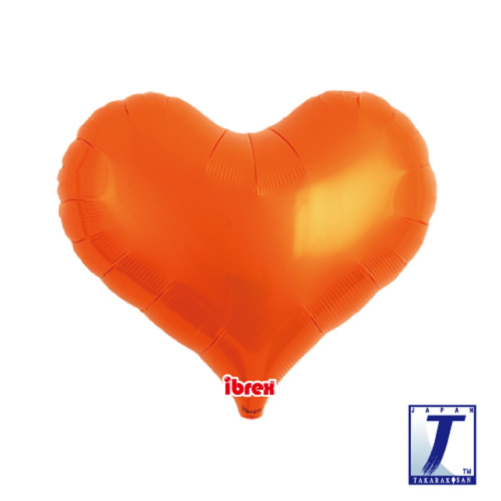 14" Jelly Heart Metallic Orange (ibrex)
