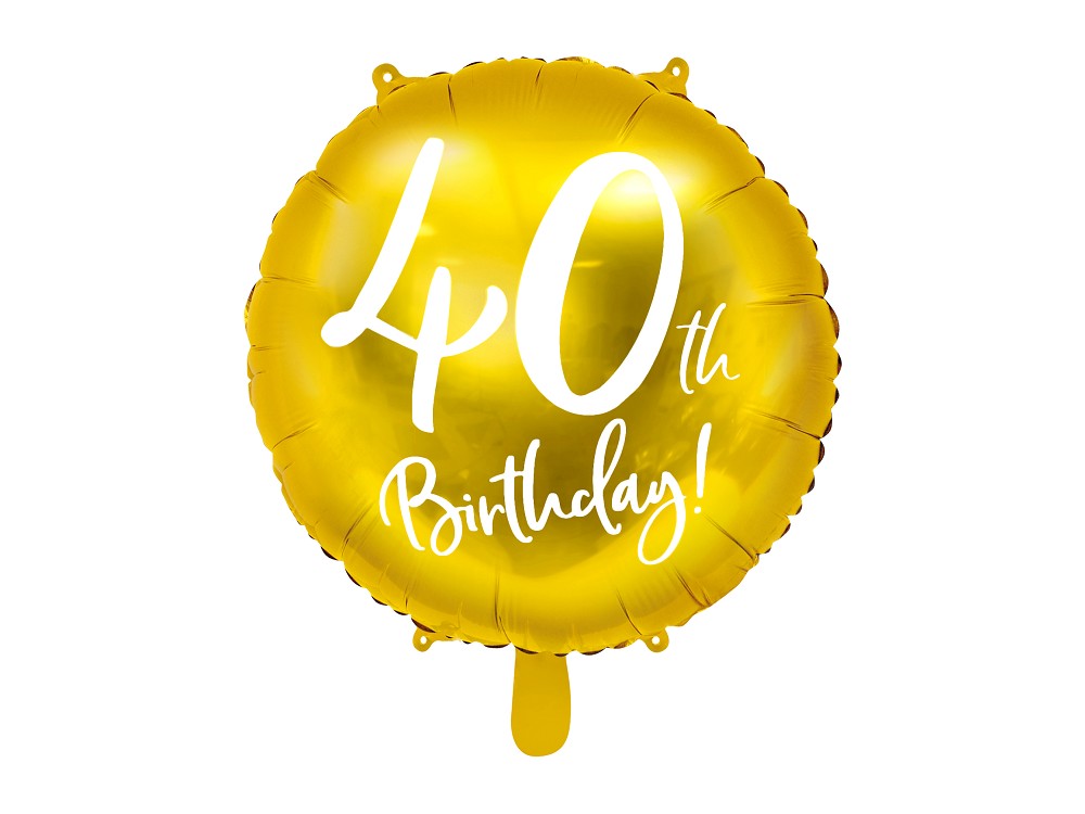 18" 40th Birthday - Gold (45cm)