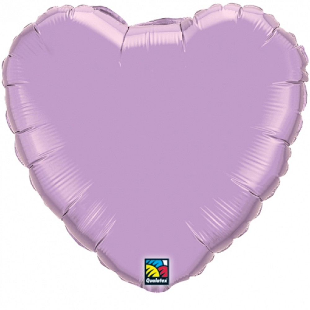 18" Heart Pearl Lavender (10 Stück)