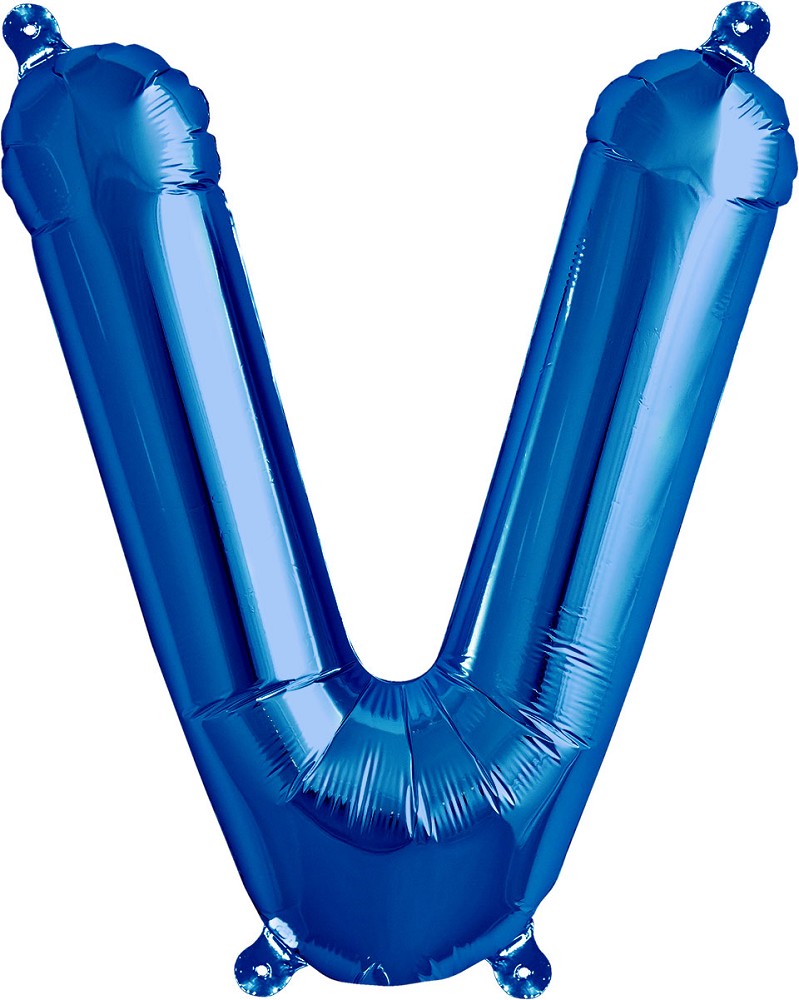 16" Folienbuchstabe "V" Blau