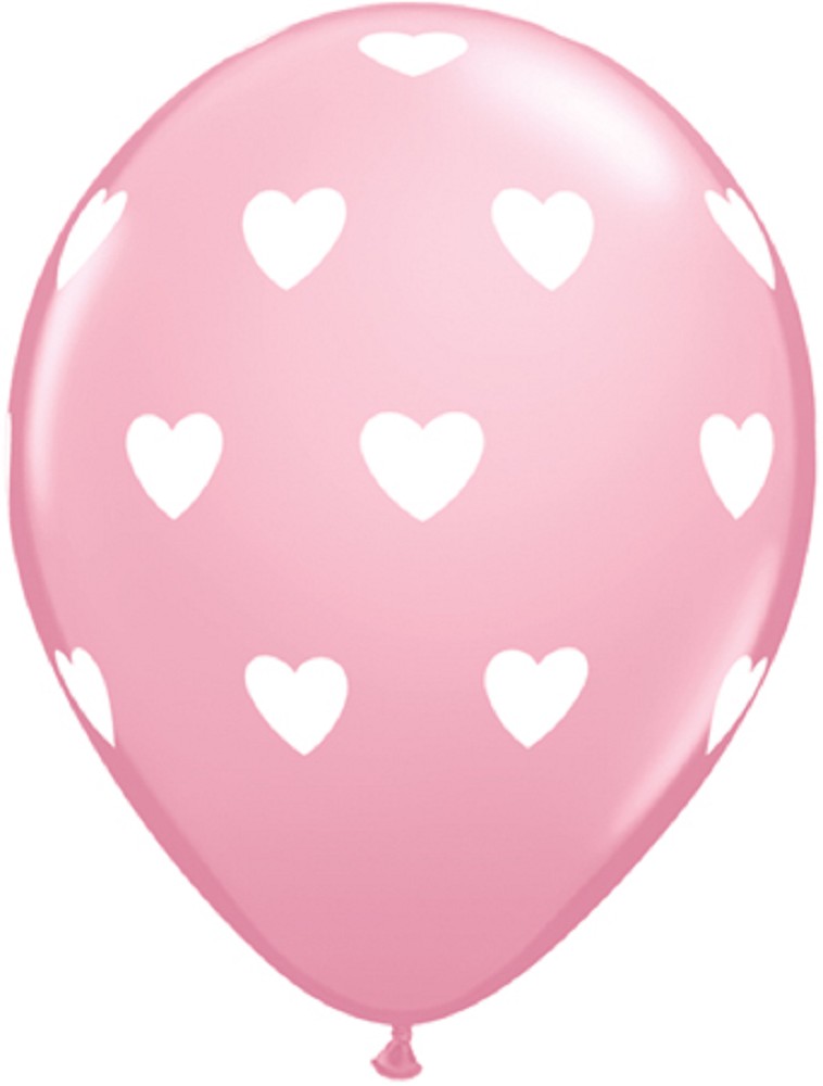 11" Big Hearts rosa/pink (25 Stück)