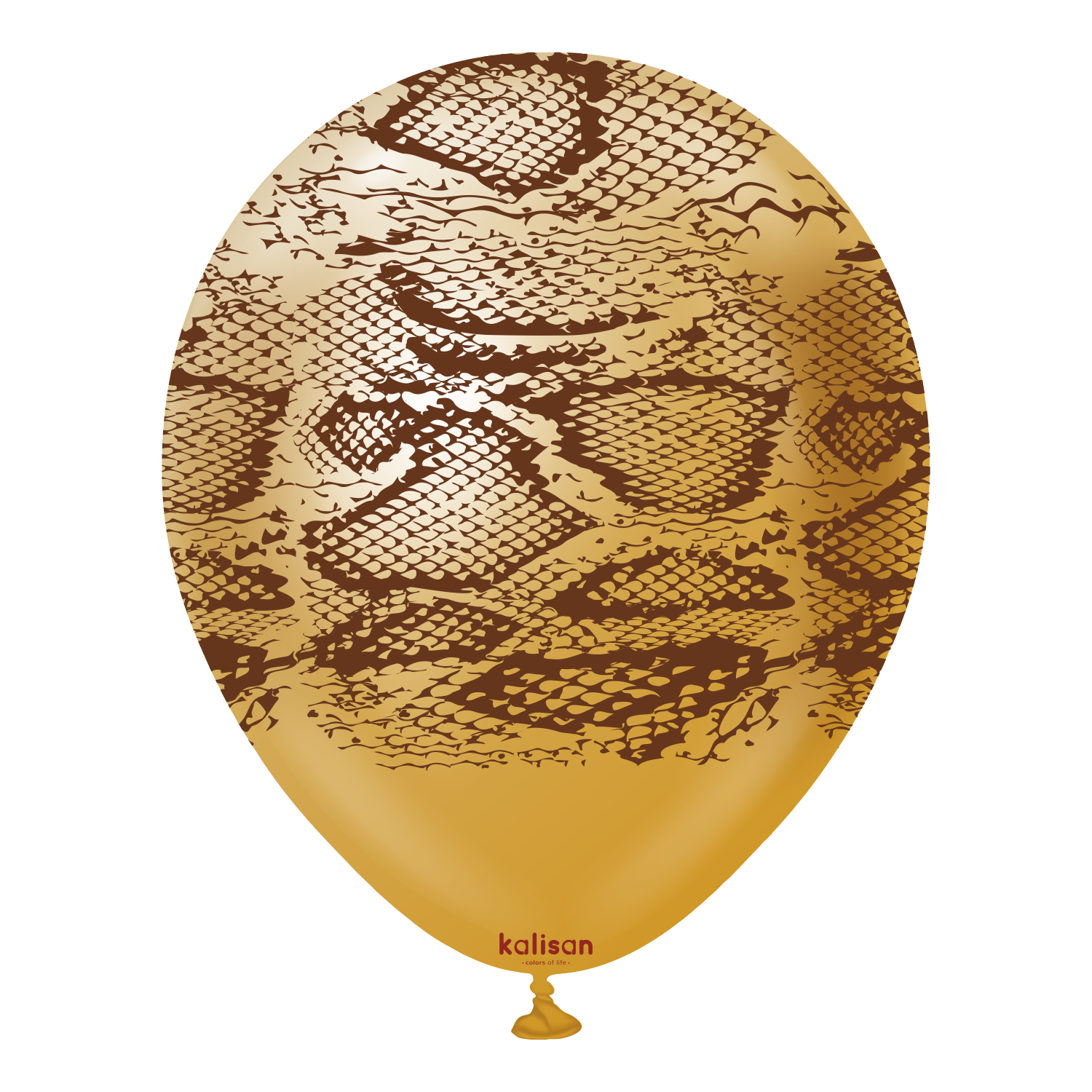 12" Safari Snake  Mirror Gold - Dark brown (25 Stück)