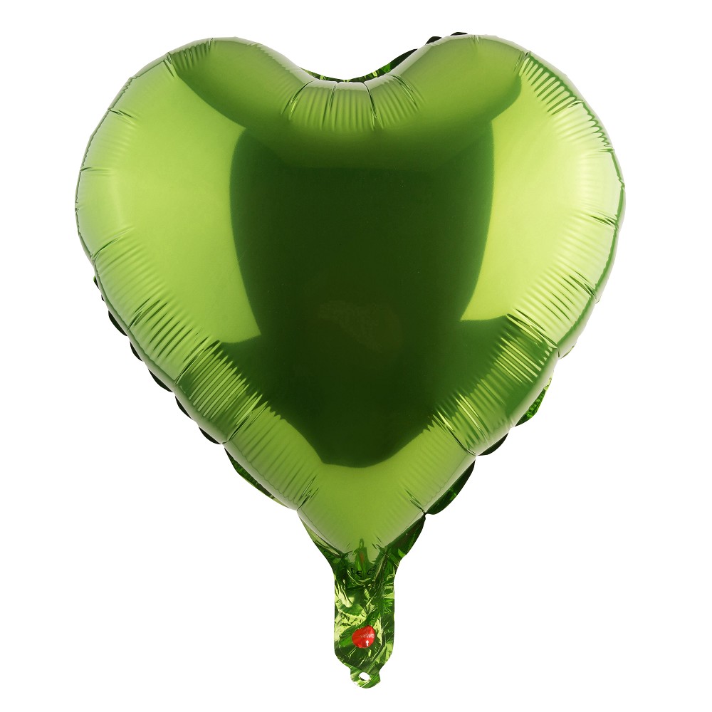 9" Herz metallic lime green (mit Ventil, für Luftfüllung)