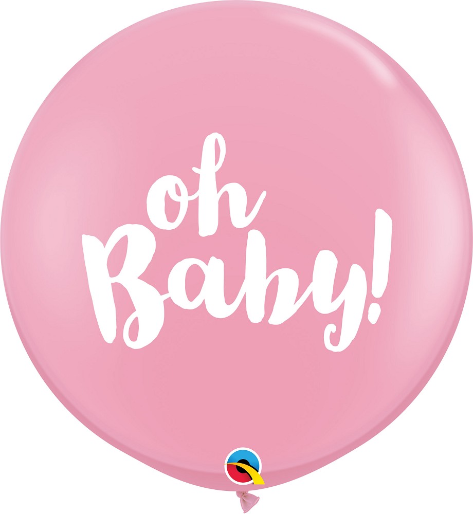 3' Riesenballon Oh Baby! pink