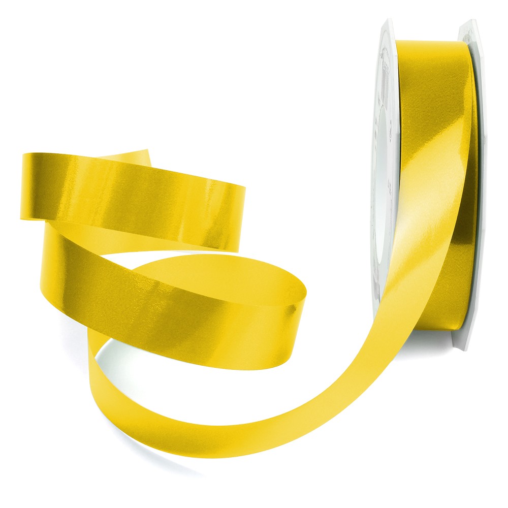 Schleifenband 25mm Gelb (50m)