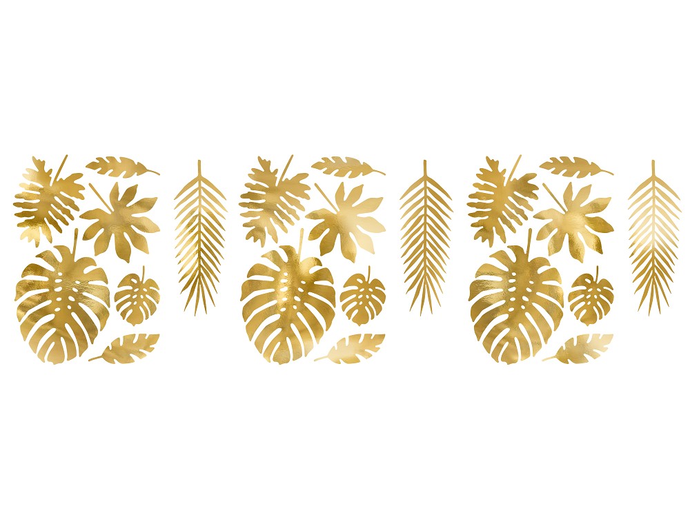 Tropische Blätter - Aloha - Gold - 1 Pck. (21 Stk.)
