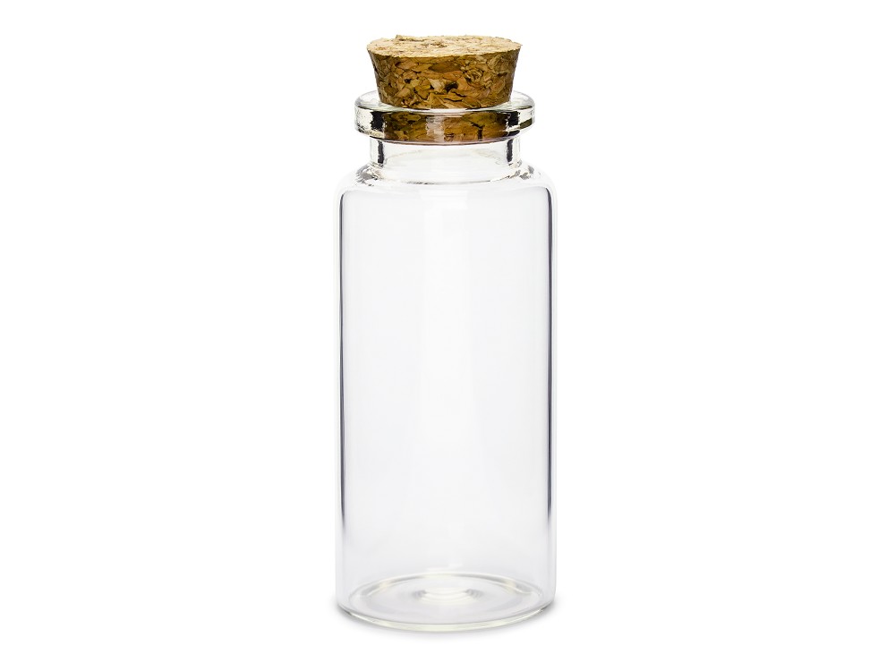 Glasflaschen mit Korken - 7,5cm - 12 Stk.