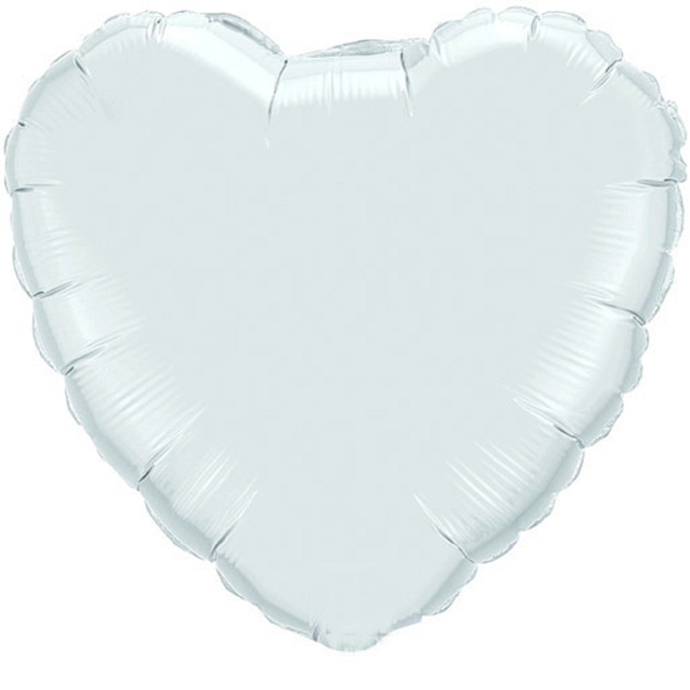 9" Heart Silver (ohne Ventil, zum Selbstverschweißen)