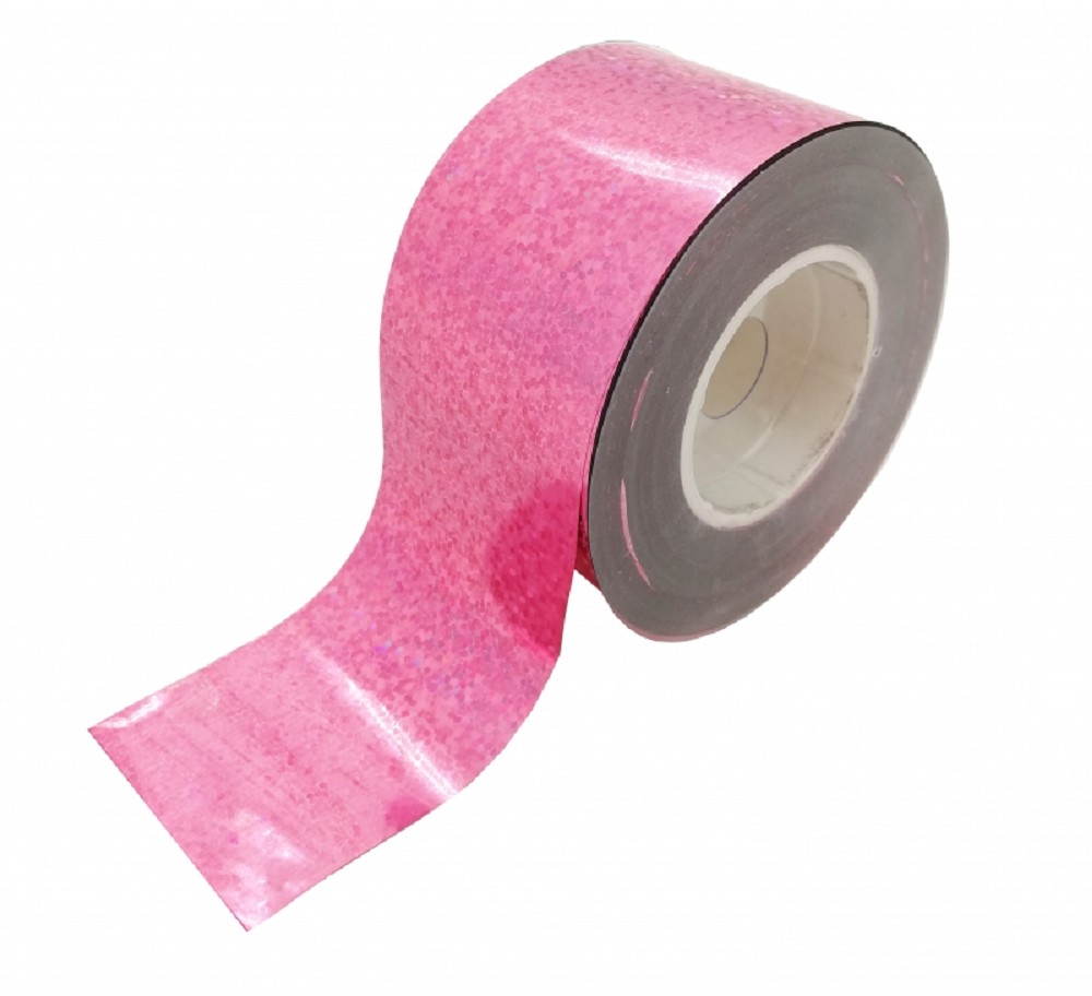 Folienrolle 2cm x 100m Holografie Pink