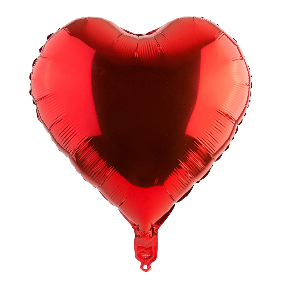 9" Herz rot (mit Ventil, für Luftfüllung)