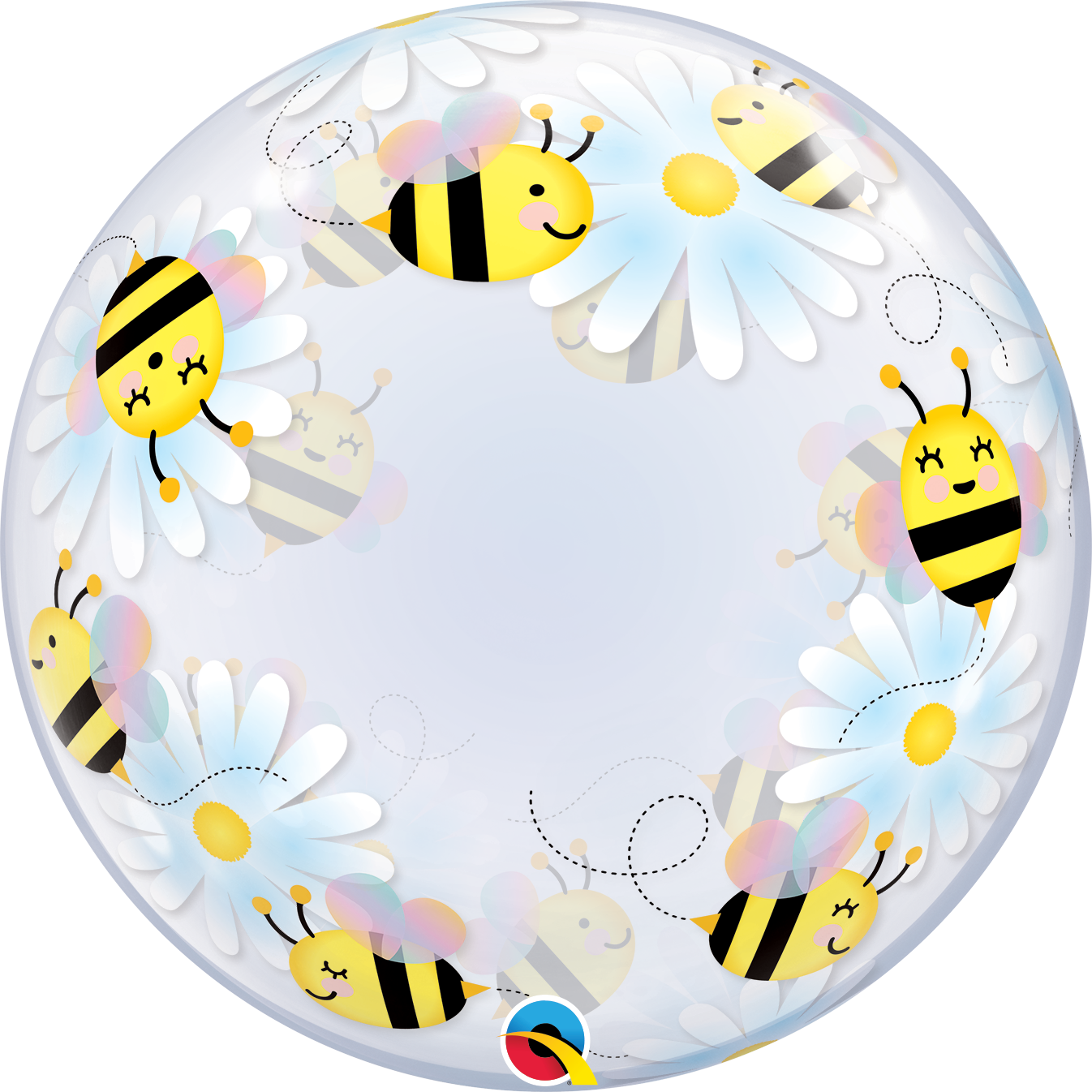 24" Deko Bubble Sweet Bees & Daisies