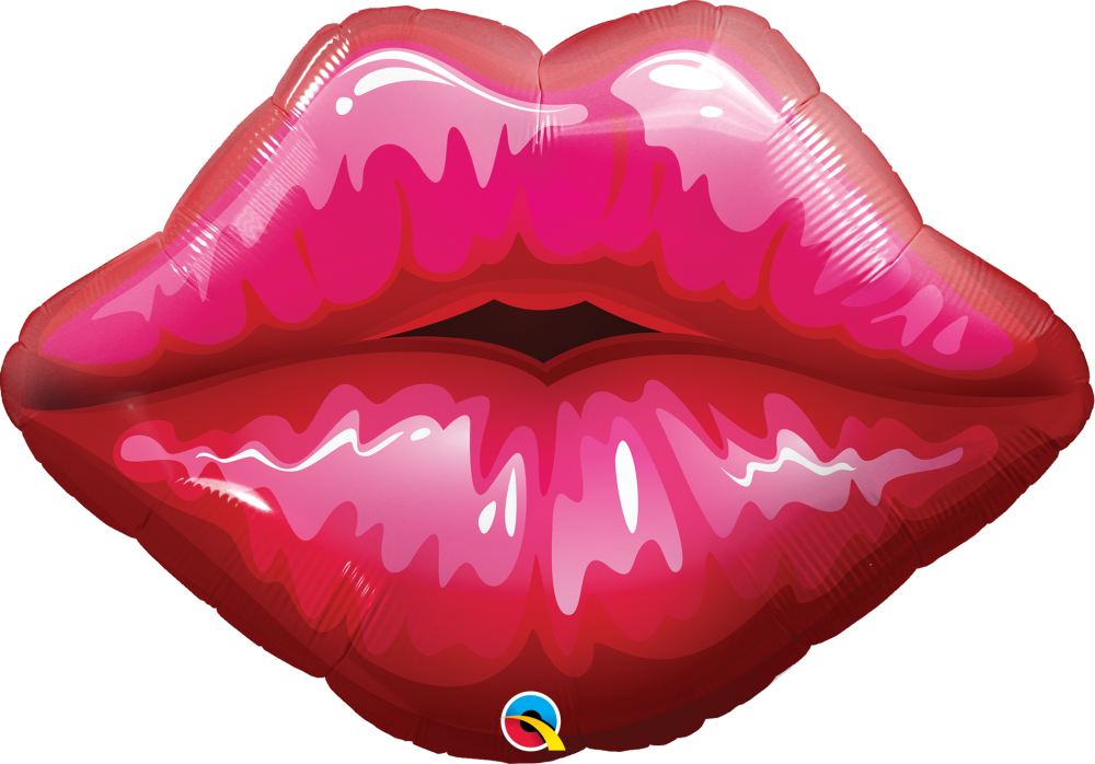 30" Big Red Kissey Lips