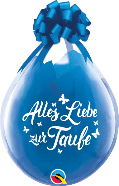 18" Verpackungsballon "Alles Liebe Zur Taufe" (Druck weiß)