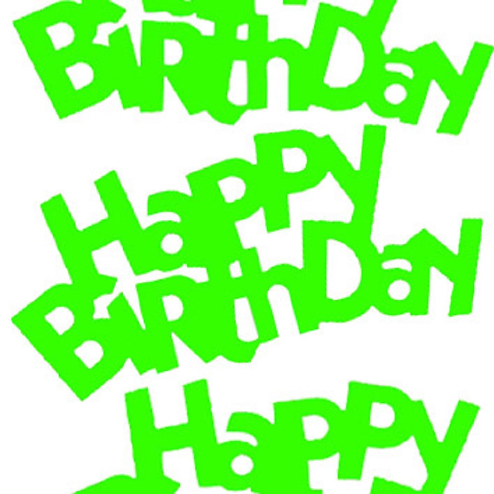Folien-Schriftzug "Happy Birthday" - grün 13 cm