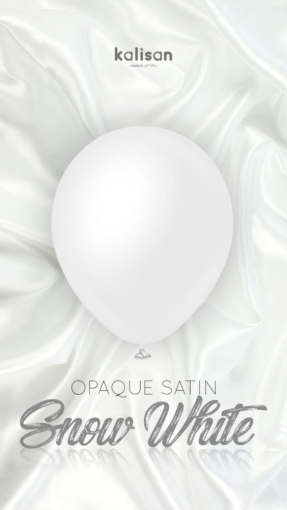 24" Opaque Satin Snow White (2 Stück)