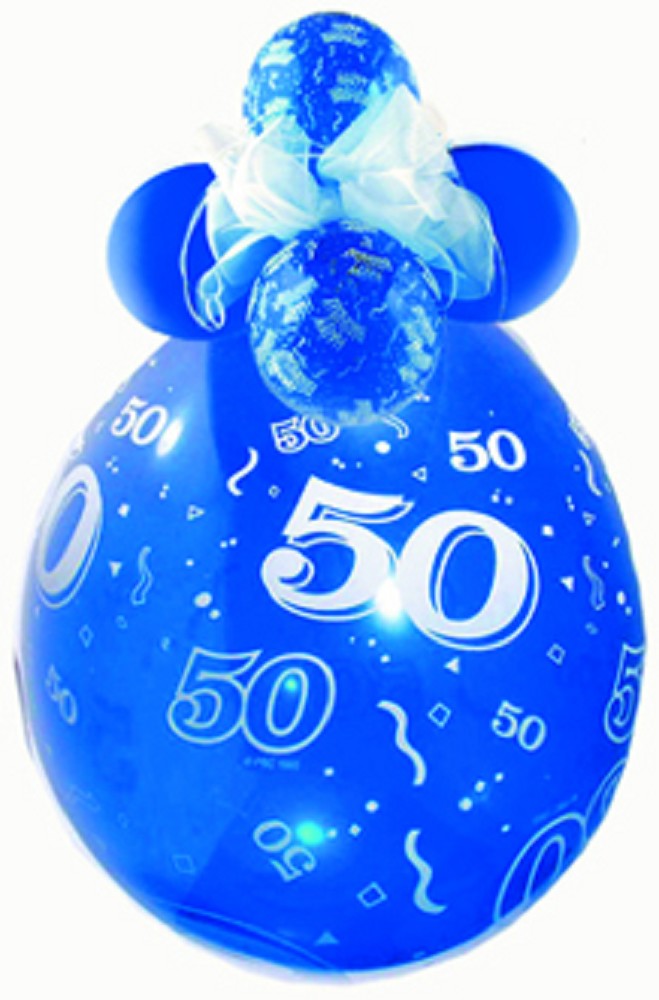 18" Verpackungsballon  Zahl "50" (Druck weiß)