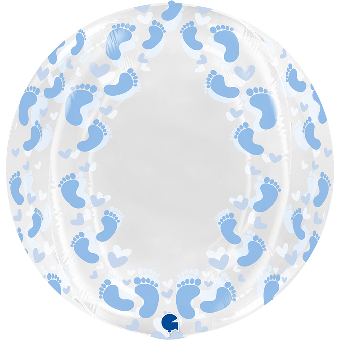 19" Globe Blue Footprint