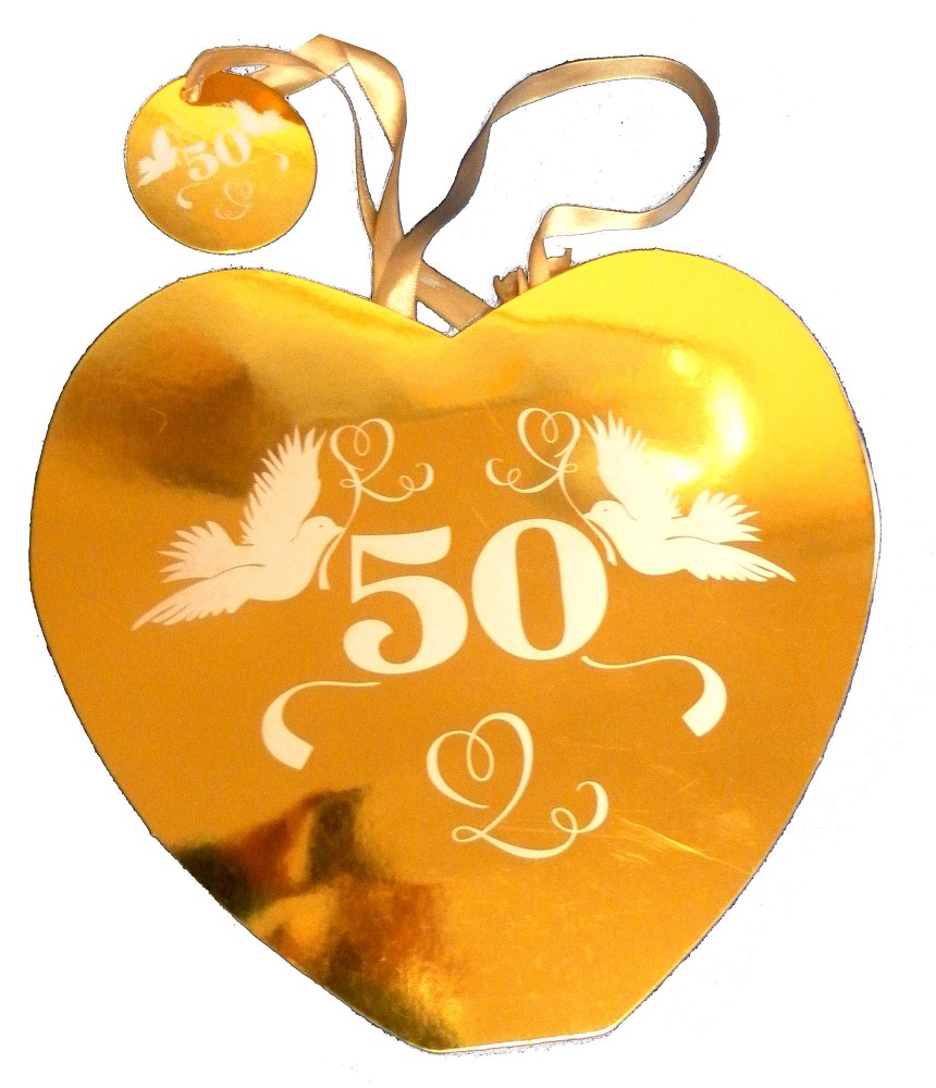 Geschenktüte gold "50"