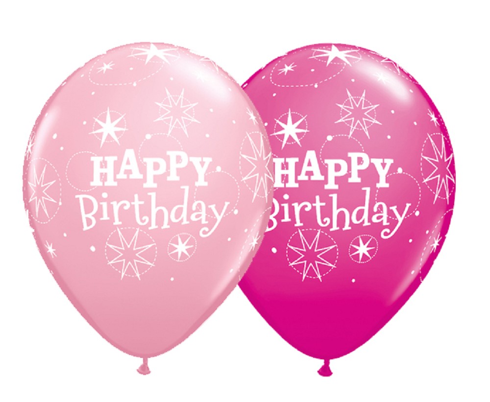 11" Birthday Sparkle Pink (25 Stück)