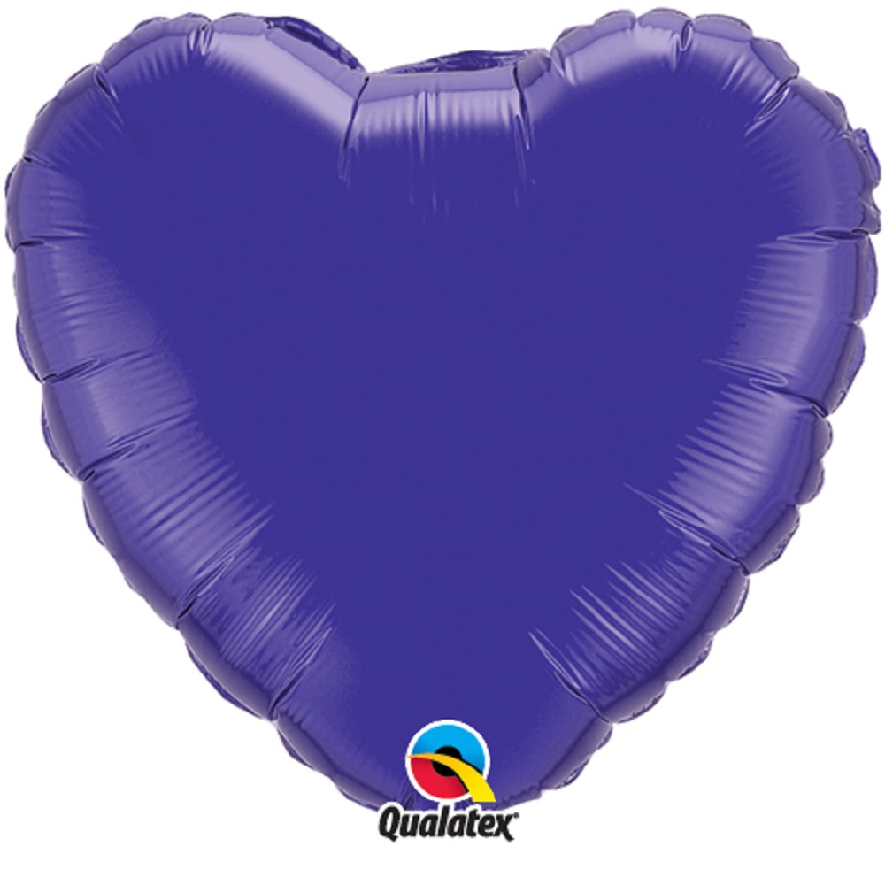 9" Heart Quartz Purple (ohne Ventil, zum Selbstverschweißen)