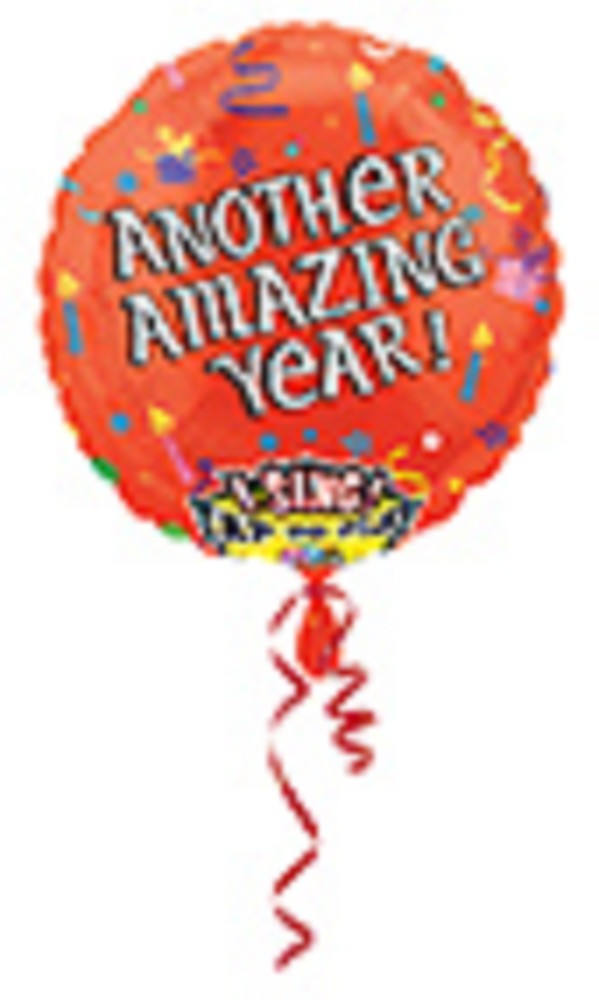 28" Singing Balloon Another Amazing Year Balloon Birthday