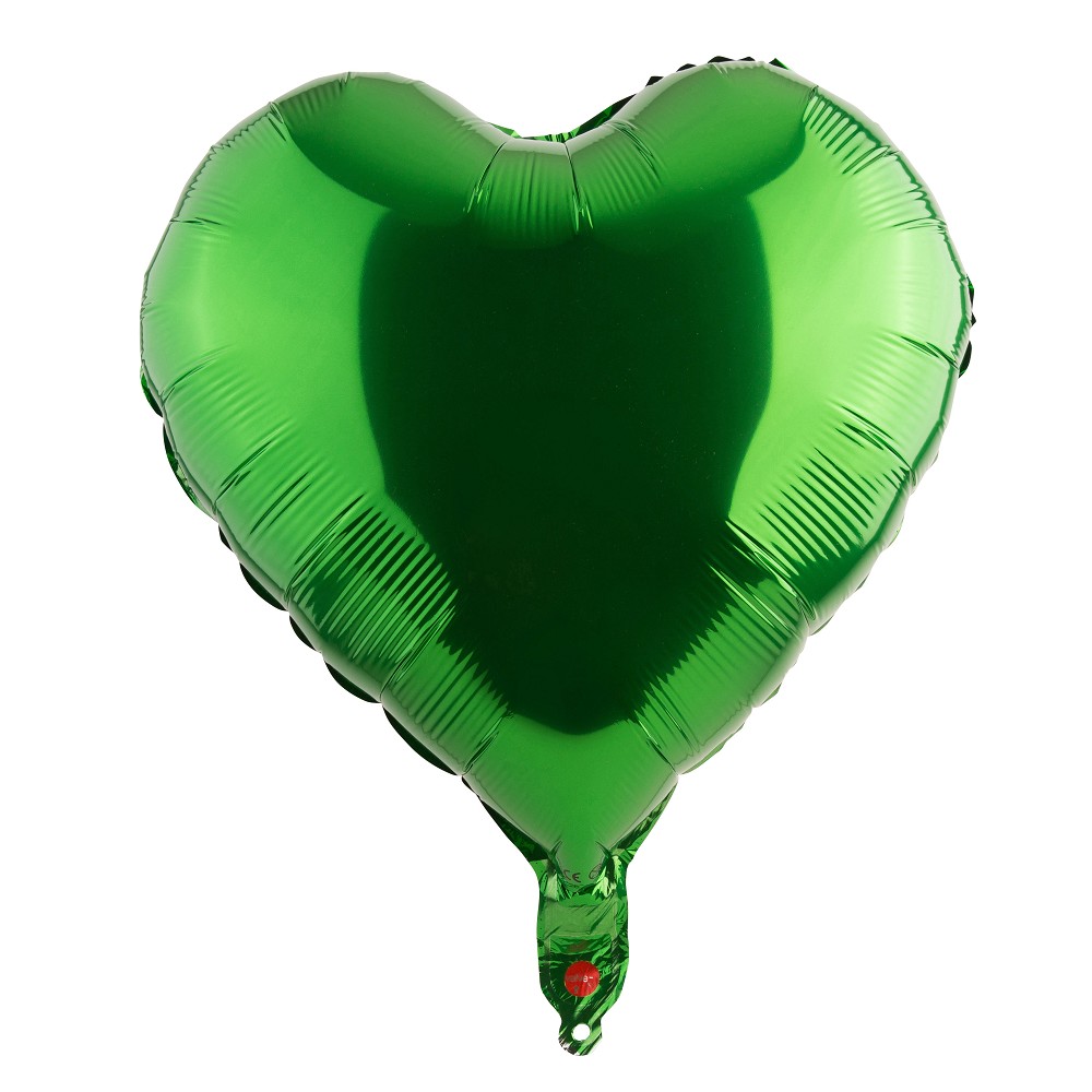 9" Herz grün (mit Ventil, für Luftfüllung)