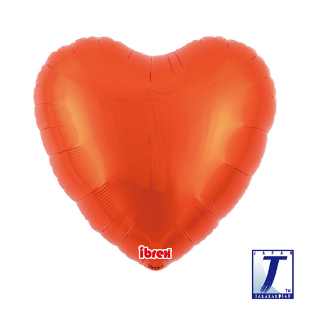 18" Heart Metallic Orange (ibrex)